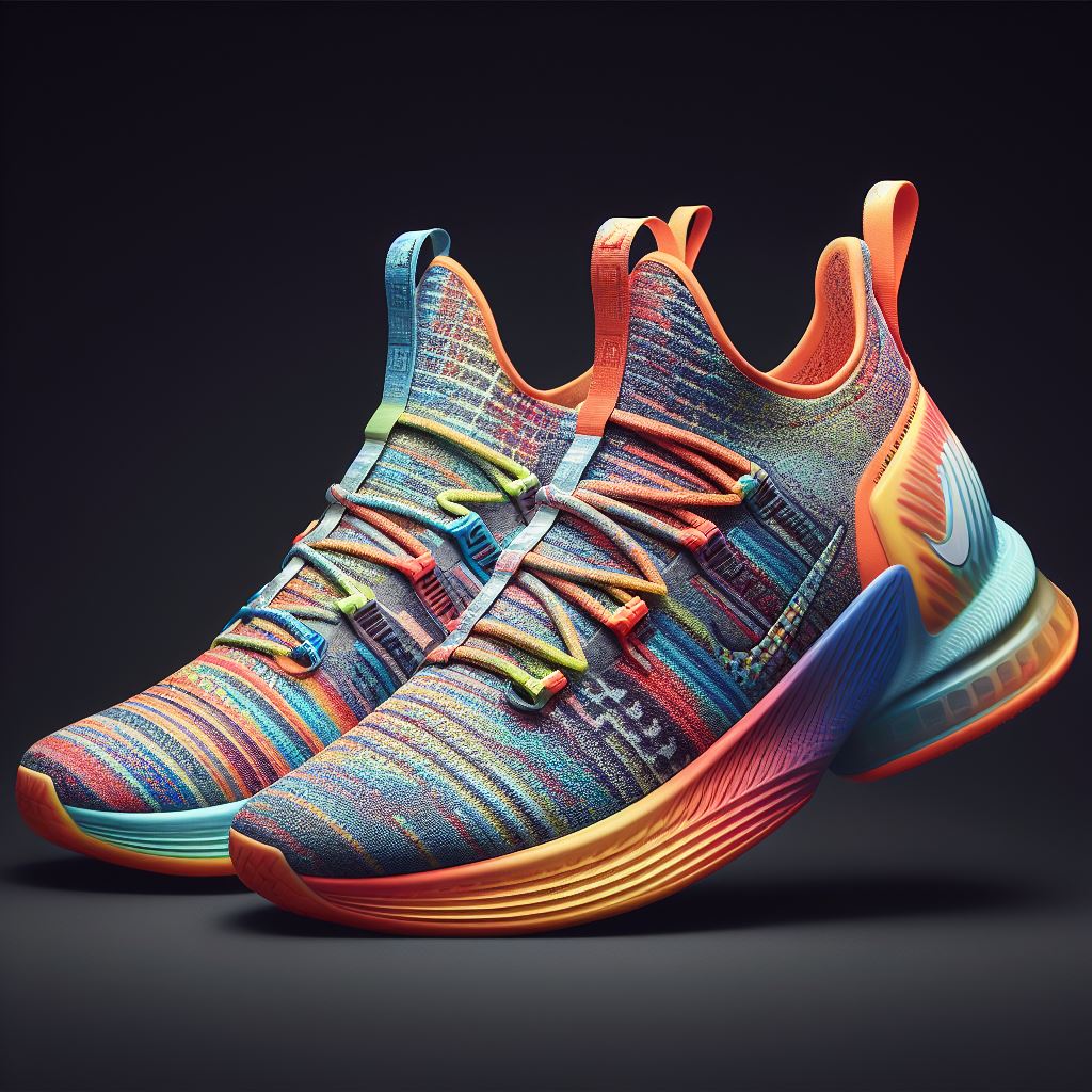 um tenis da nike super colorido